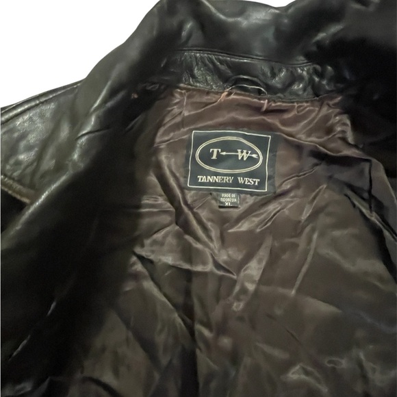 Vintage Tannery West Dark Leather Jacket - Picture 4 of 6